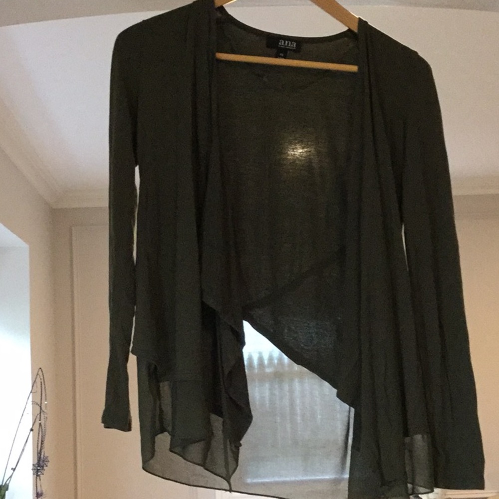 a.n.a green cotton cardigan
